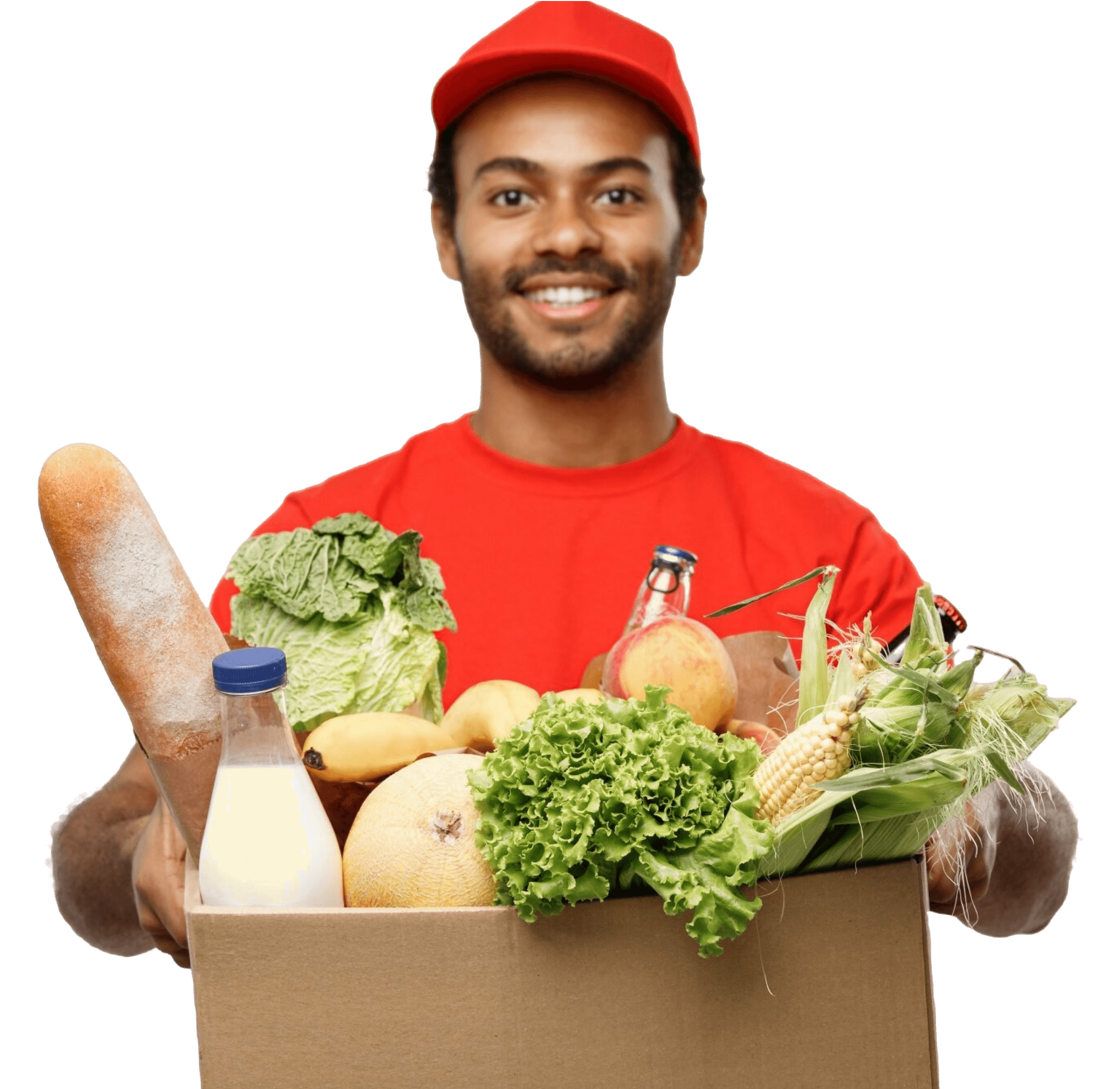 A local farmer holding fresh carrots
